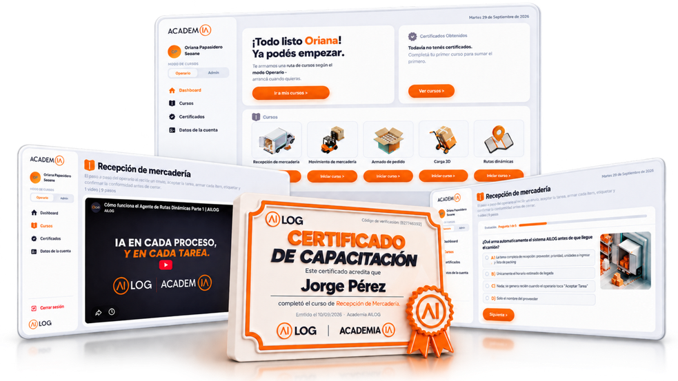 Plataforma Academia AILOG: cursos, evaluaciones y certificados