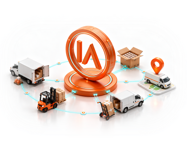 Red de agentes de IA conectados al hub IA
